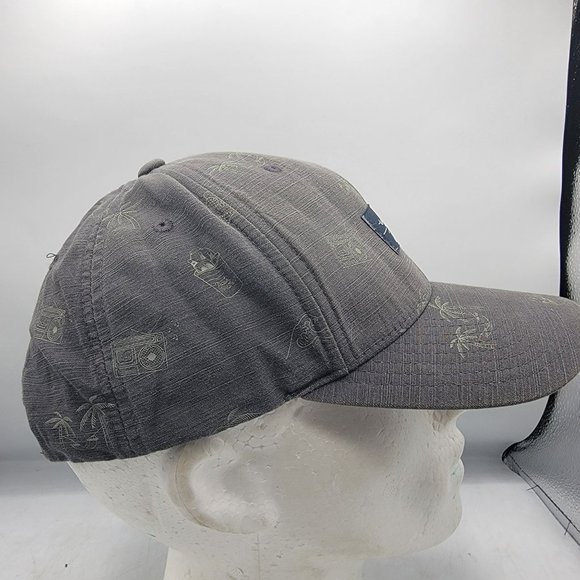 Travis Mathew Golf Adjustable Snapback Hat Cap Patch Gray All Over Graphic - Picture 4 of 9